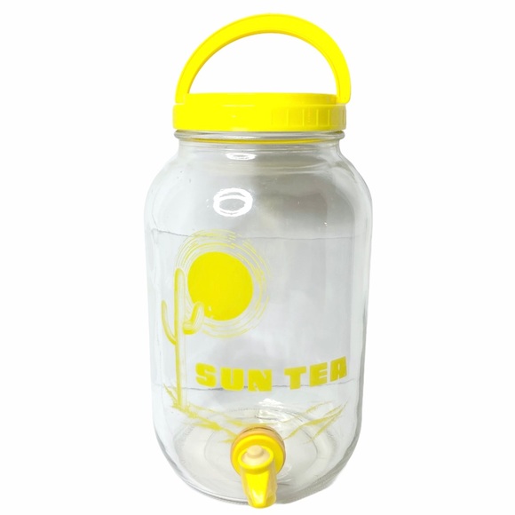 VTG Sun Tea Jar Pitcher Ball 1G Yellow 60s-70s SW